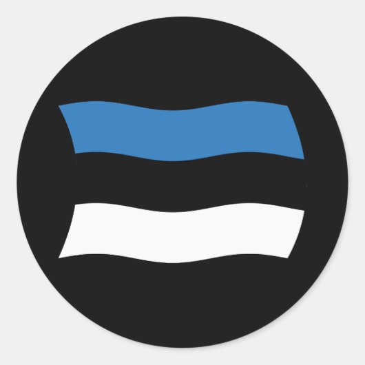 Estnischer Flaggenaufkleber Runder Aufkleber (Vorderseite)