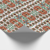 Estnisches antikes Volkskunstdesign mit Blume Geschenkpapier (Ecke)