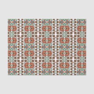 Estnisches antikes Volkskunstdesign mit Blume Seidenpapier