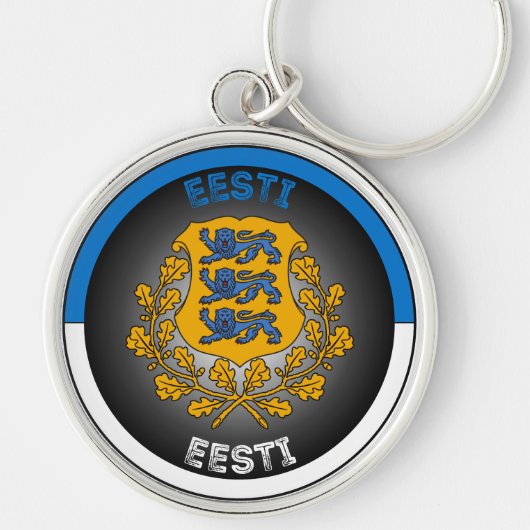 Estnisches Erbe-Emblem Schlüsselanhänger (Vorne)