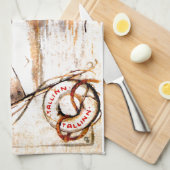 Estnisches Flaggen-Tee-Tuch Küchentuch (Viertel Falte)