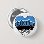 Estnisches Girl Button (Vorne & Hinten)