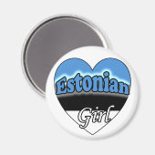 Estnisches Girl Magnet (Vorderseite/Rückseite)