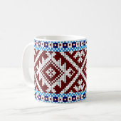 Estnisches Pick-Up-Woven-Gürtelmuster Kaffeetasse (Vorderseite Links)