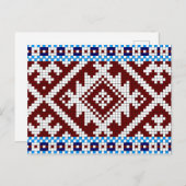 Estnisches Pick-Up-Woven-Gürtelmuster Postkarte (Vorne/Hinten)
