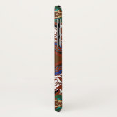 Estnisches rustikales Volkskunstmuster mit Blume Case-Mate iPhone Hülle (Hinten/Links)