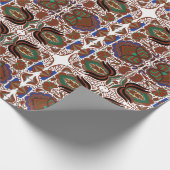 Estnisches rustikales Volkskunstmuster mit Blume Geschenkpapier (Ecke)