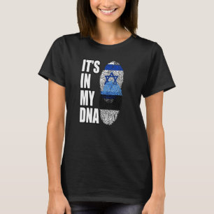 Estnisches und israelisches Misch-DNA-Flaggengebie T-Shirt