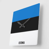 Estonia Flag Patriotic Quadratische Wanduhr (Winkel)