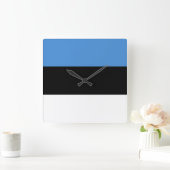 Estonia Flag Quadratische Wanduhr (Zuhause)