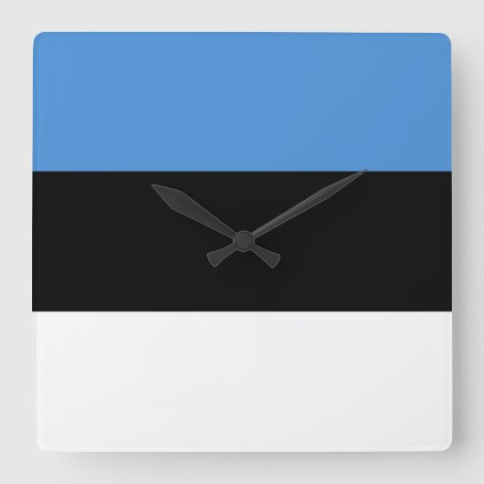 Estonia Flag Quadratische Wanduhr (Vorderseite)