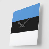 Estonia Flag Quadratische Wanduhr (Winkel)
