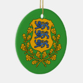 ESTONIA* kundenspezifische Weihnachtsverzierung Keramikornament (Rechts)