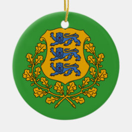 ESTONIA* kundenspezifische Weihnachtsverzierung Keramikornament