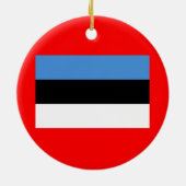 ESTONIA* kundenspezifische Weihnachtsverzierung Keramikornament (Hinten)