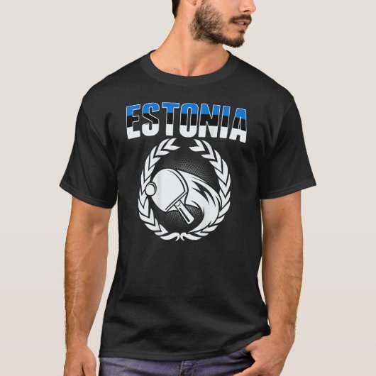 Estonia Ping Pong Estonian Table Tennis Supporte T-Shirt (Vorderseite)