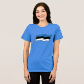 ESTONIA Special Gift Blue Tourist Classic Tri-Blend Shirt (Vorderseite voll)