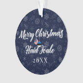 Estonian American With Custom Year Bilingual Ornament (Vorderseite)