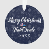 Estonian American With Custom Year Bilingual Ornament (Vorderseite)