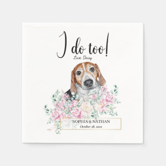 Estonian Hound Dog Wedding Cocktail Napkins Serviette