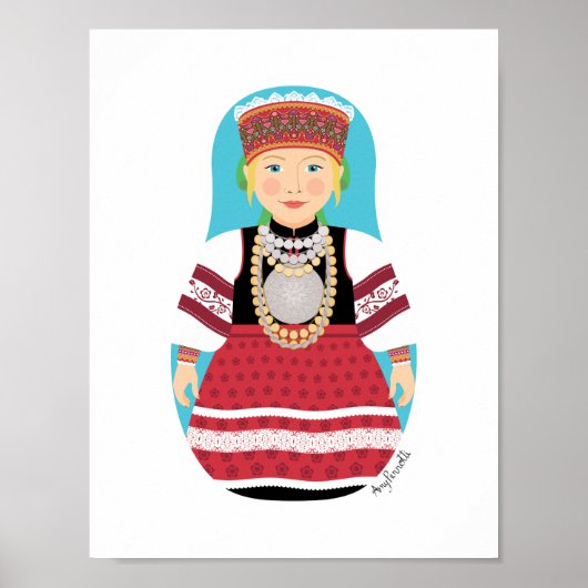 Estonian, Seto Matryoshka Poster (Vorne)