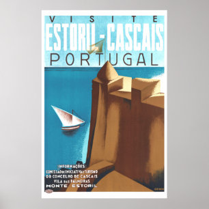 Estoril-Cascais Portugal Vintages Reise-Plakat Poster