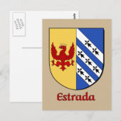 Estrada Familie Heraldic Shield Postkarte (Vorne/Hinten)