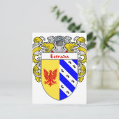 Estrada-Wappen (Mantleed) Postkarte (Stehend Vorderseite)