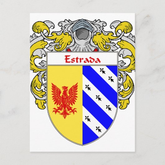 Estrada-Wappen (Mantleed) Postkarte (Vorderseite)