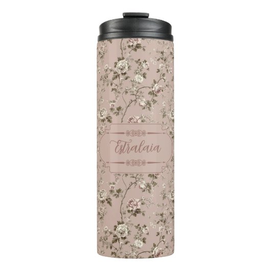 Estralaia Dusty Rose Pink Thermal Tumbler Thermosbecher (Vorderseite)