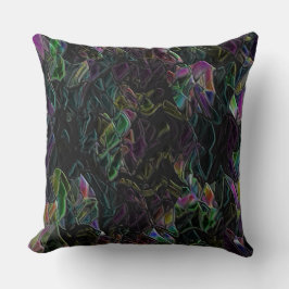 Estranho colorido chamativo ofuscado na escuridão kissen