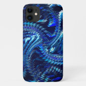 Estrela azul ondulada com traçados em ziguezague Case-Mate iPhone hülle (Rückseite)