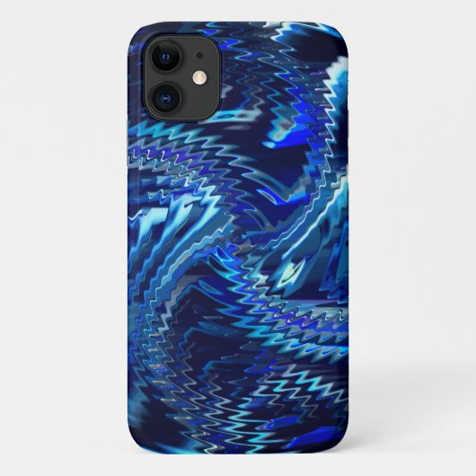 Estrela azul ondulada com traçados em ziguezague Case-Mate iPhone hülle (Rückseite)