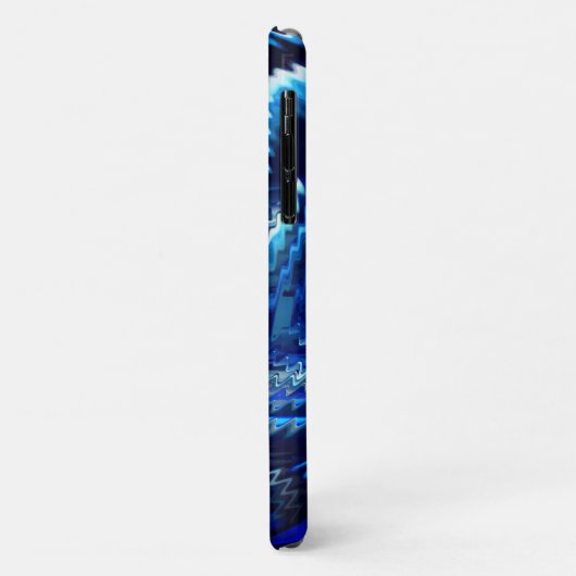 Estrela azul ondulada com traçados em ziguezague Case-Mate iPhone hülle (Hinten/Links)