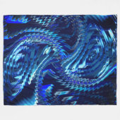 Estrela azul ondulada com traçados em ziguezague fleecedecke (Vorderseite (Horizontal))