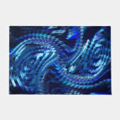 Estrela azul ondulada com traçados em ziguezague fußmatte (Vorderseite)