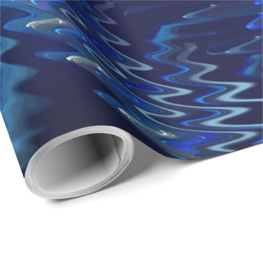 Estrela azul ondulada com traçados em ziguezague geschenkpapier (Rolleneckpunkt)