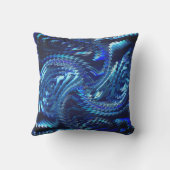 Estrela azul ondulada com traçados em ziguezague kissen (Rückseite)