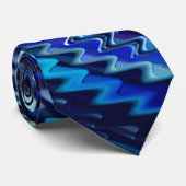 Estrela azul ondulada com traçados em ziguezague krawatte (Gerollt)