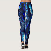 Estrela azul ondulada com traçados em ziguezague leggings (Rückseite)