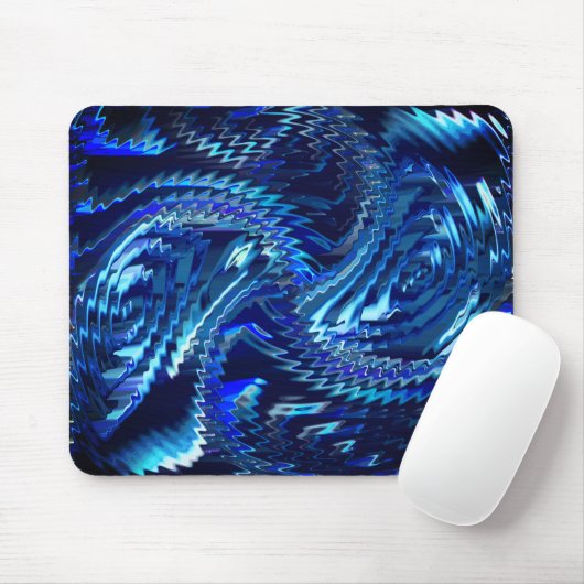 Estrela azul ondulada com traçados em ziguezague mousepad (Mit Mouse)
