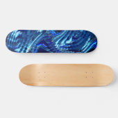 Estrela azul ondulada com traçados em ziguezague skateboard (Horizontal)