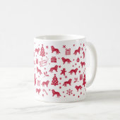 Estrela Mountain Dog Weihnachtsdesign Kaffeetasse (VorderseiteRechts)