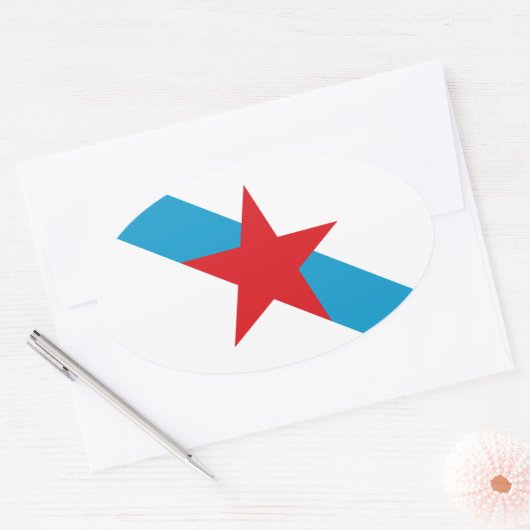 Estreleira Gallega Ovaler Aufkleber (Umschlag)