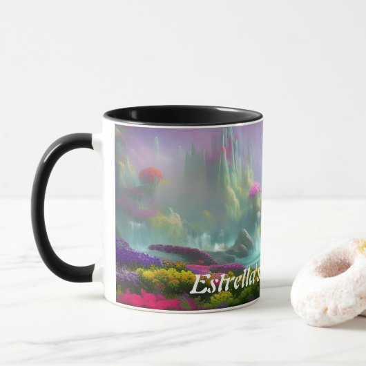 Estrellas Morgen-Tee Personalisiert anpassbar Tasse (Mit Donut)