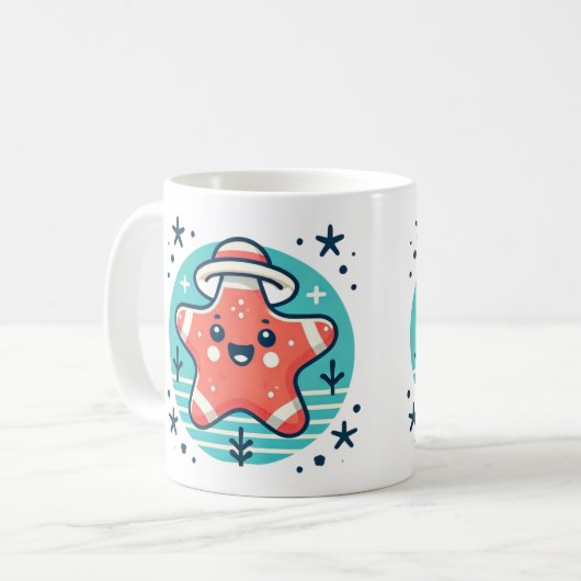 Estrellita de mar con sombrero kaffeetasse (Vorderseite Links)