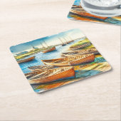 Estuary Erholung Rechteckiger Pappuntersetzer (angewinkelt)