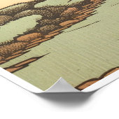 Estuary - Holzschnitt Art Print Poster (Ecke)