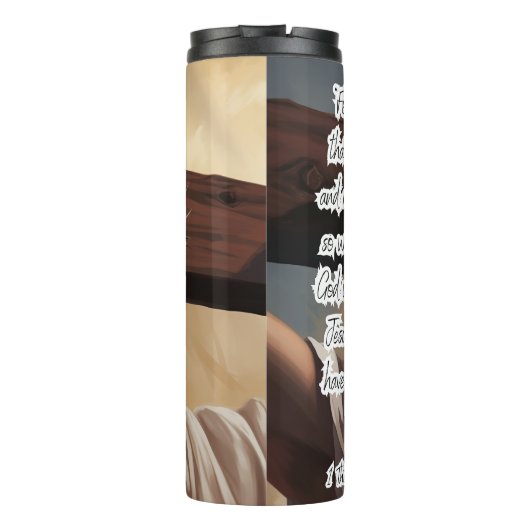 esus: Tod, Rose, ewige Hoffnung Thermosbecher (Rückseite)