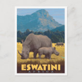 Eswatini Afrika Vintage Reise  Postkarte (Vorderseite)